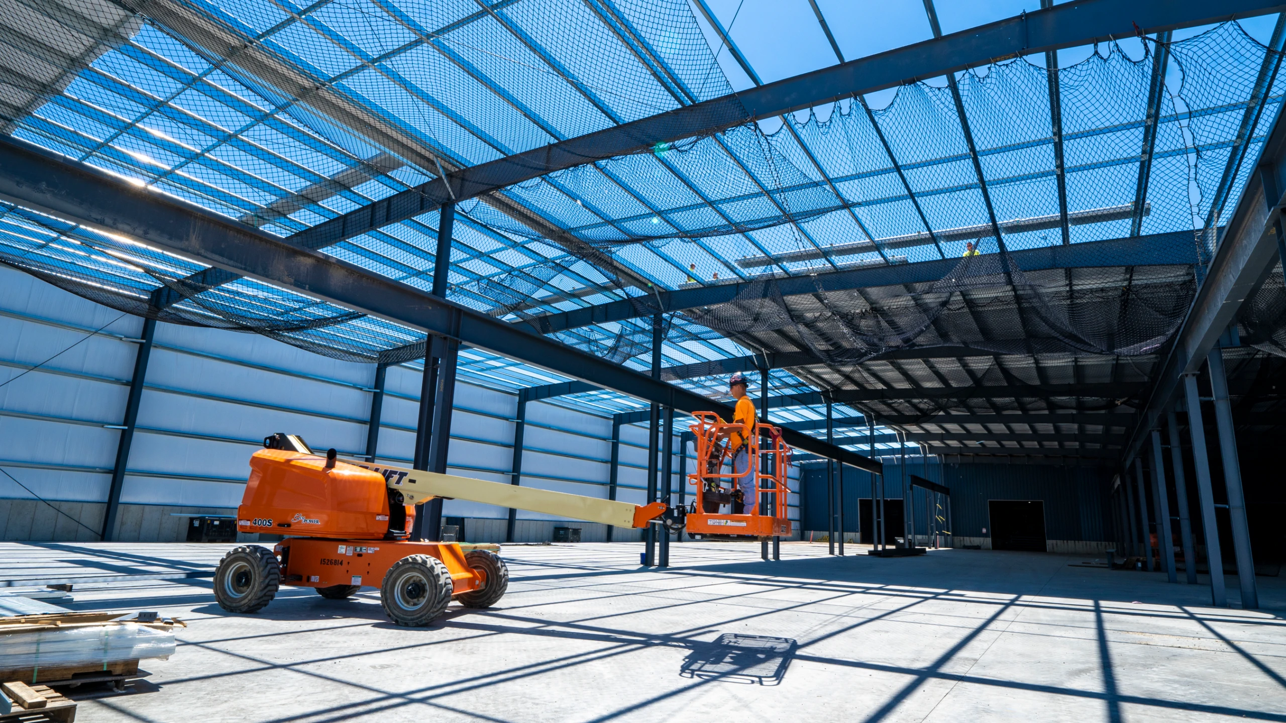 Poseidon Barge building steel frame construction